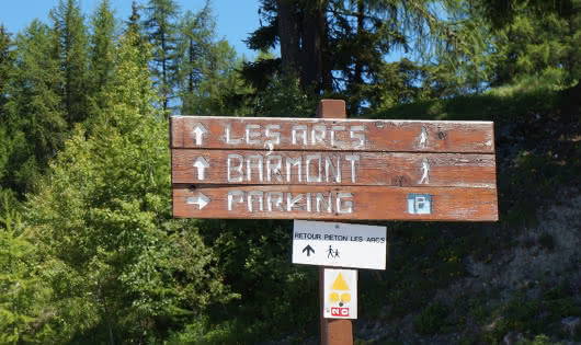 panneau accès chemin Barmont