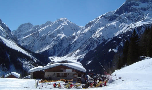 Les Fontanettes in winter.