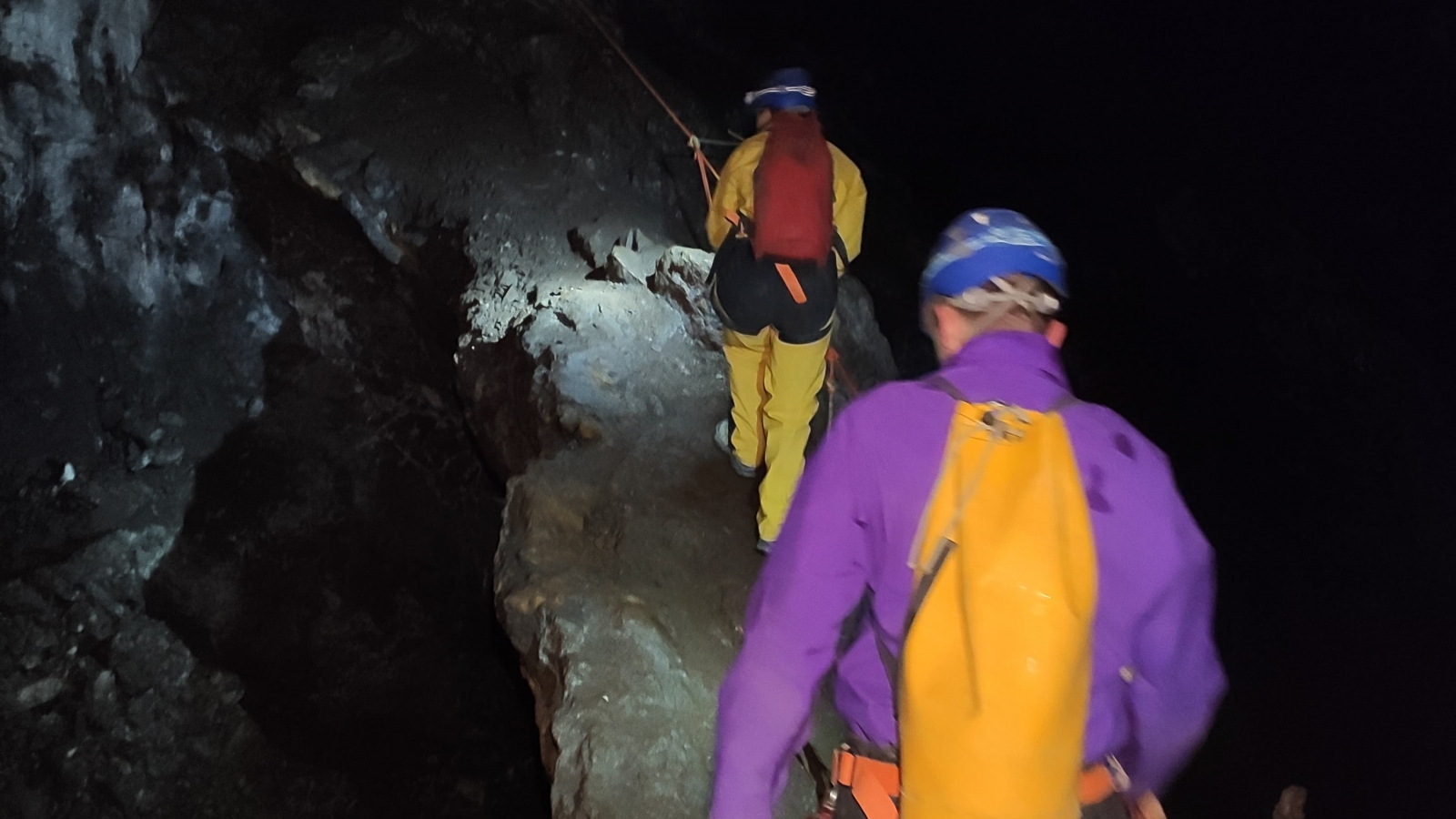 Le Grand FIlon - La traversée de la mine - Spéléologie Maurienne Belledonne