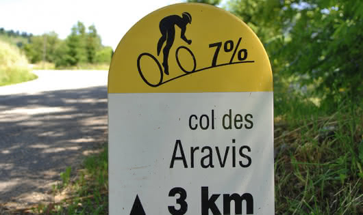 Col des Aravis - borne