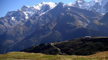 Le col du Joly vue sur le Mont Blanc