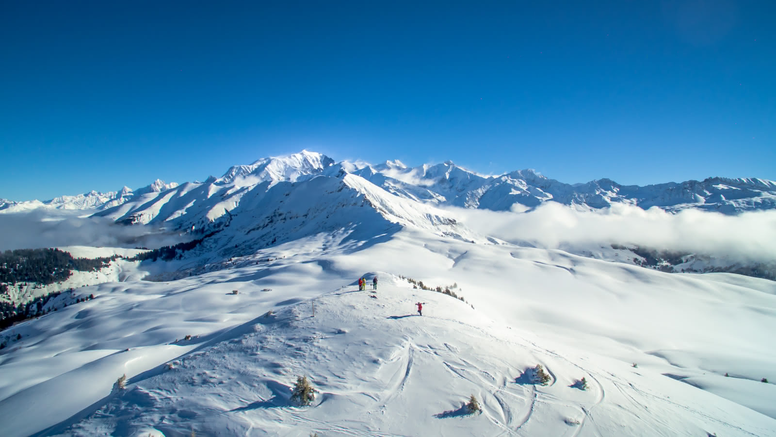 Sommet du Domaine Skiable - Vue sur le Mont-Blanc
