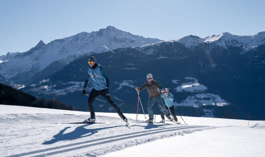 Ski de fond avec une magnifique vue sur la Vallée