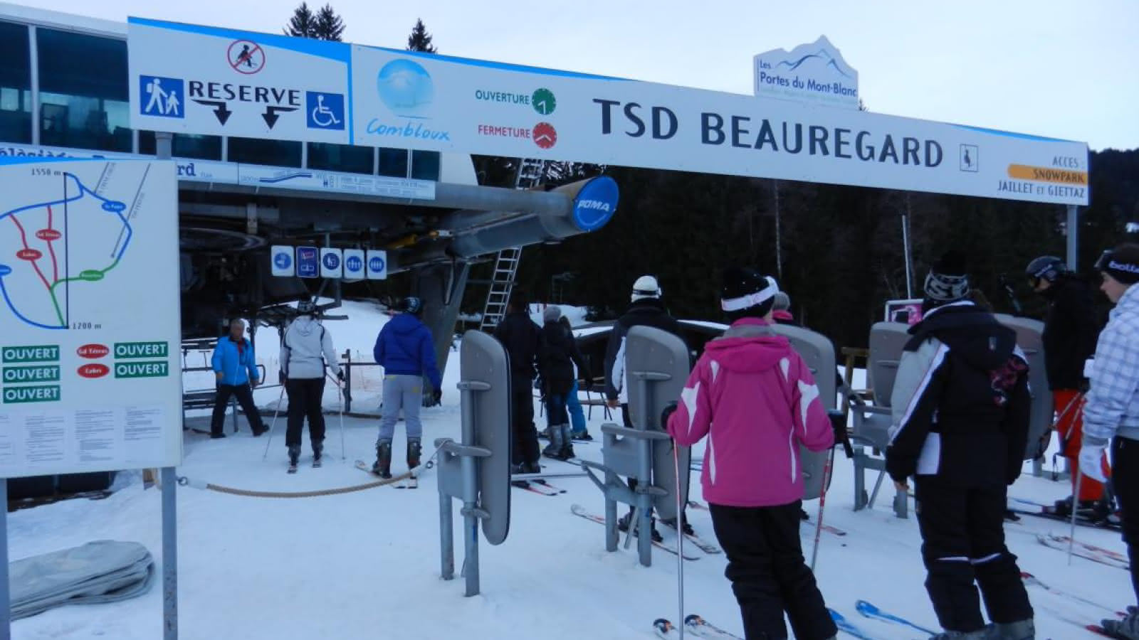 Couloir de gauche réservé pour le handi-ski -télésiège de Beauregard